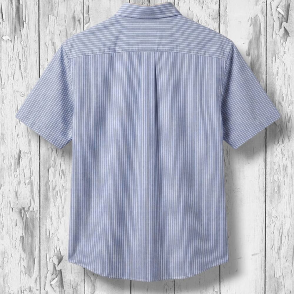 Dockers Men's XL Khaki Diem Blue Striped Short Sleeve Button Down Shirt
- Picture 2 of 8